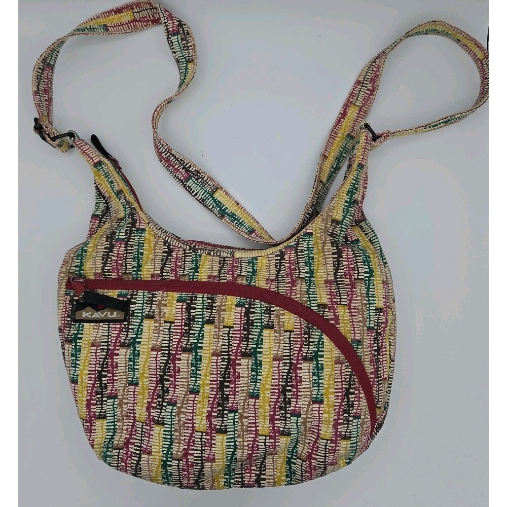 Kavu Crossbody Purse/Bag Multicolor Rasta Unique Medium Size
